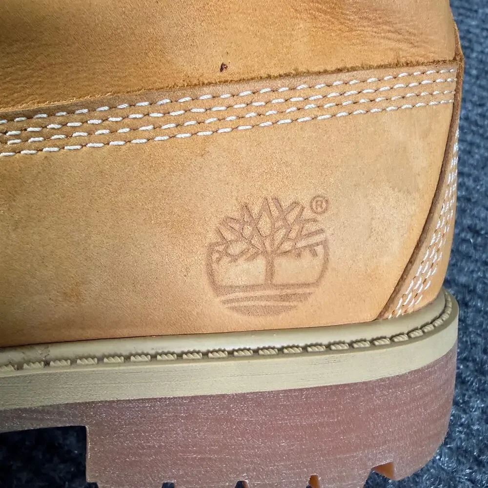 Timberland Premium 6 Inch Boys Size 5 Wheat Nubuck Boots Fits Women's 7 Approx